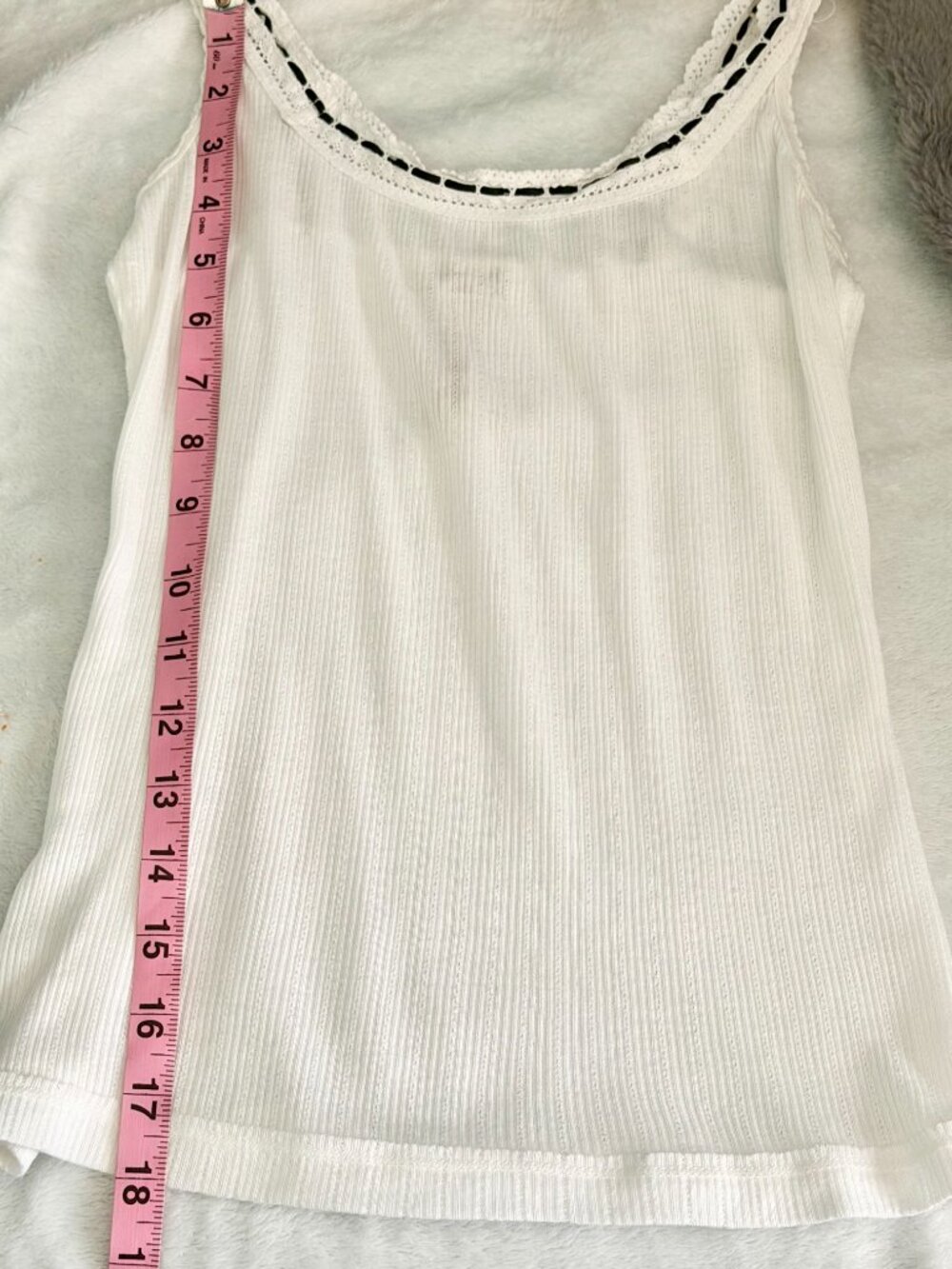 Free People Intimately Only You Tank - Small - Lace Trim Ribbed Cotton Cami - Picture 10 of 11